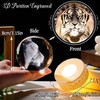 Arikyrist 3.15"/ 8cm K9 Crystal Ball Engraved 3D Tiger Collectible