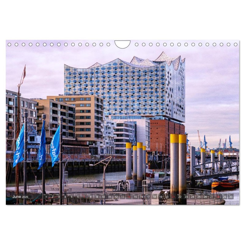 Hamburg perspectives (Wall Calendar 2026 DIN A4 Landscape), CALVENDO 12
