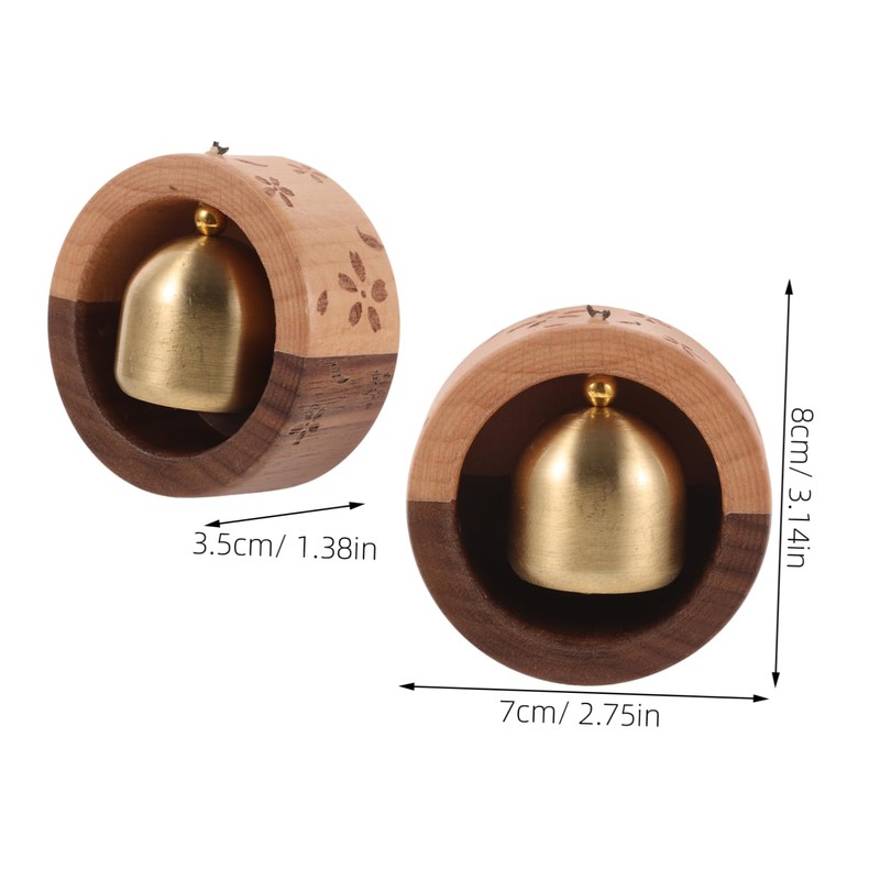 Levemolo Brass Wooden Door Bell Magnetic Attaching Door Chime Home