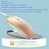 LED Wireless Slim Silent Dual-Mode 2.4G+BT Rechargeable 7-Color Portable Mobile