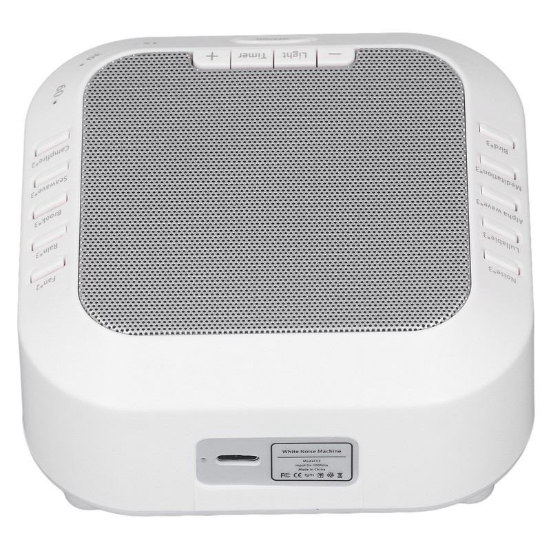 White Noise Machine 28 Sounds Portable Night Light Music Timing