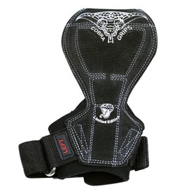 2018 Cobra Grips Flex Model Weight Lifting Gloves Heavy Duty Straps Alternative Power Lifting Hooks Best for Deadlifts with Padded Wrist Wrap Support Bodybuilding (Medium, Black Leather)