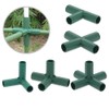 TopHomer 10pcs Greenhouse Frame Connectors 16mm Flat 4 Way Garden