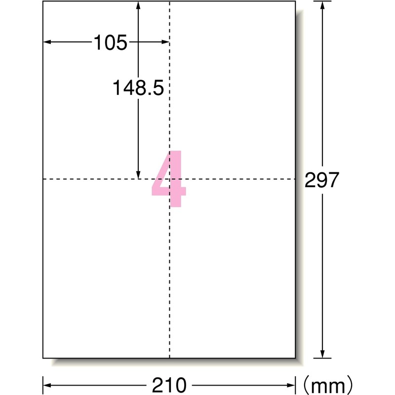 エーワン マルチカード 4面 ポストカード 10枚 51141