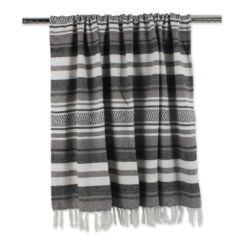 DII Black Farmhouse Stripe Throw