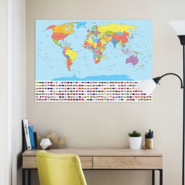 Map of The World Detailed Large Poster for Home or Office A1 Size