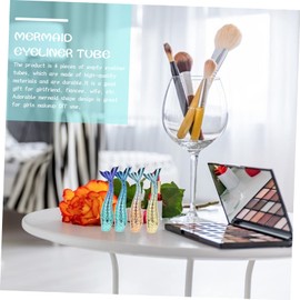 OHPHCALL Refillable Lip Gloss Tube Set 4pcs Mermaid Shape Lipstick Bottles for Diy Cosmetics Travel-friendly