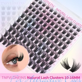 TNFVLONEINS Eyelash Clusters Wispy Cluster Eyelash Extensions Natural Lash Clusters C Curl Individual Lashes Fluffy Eye Lash Clusters Soft Lash Extension Fake Eyelashes