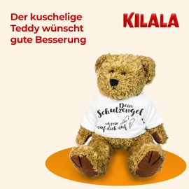 Teddy Cuddly Toy Bear Soft Toy Get Well Soon Your Guardian Angel Comfort Dispenser for Young and Old in Illness (Guardian Angel)