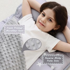 lasoftan Lasoftan Toddler Nap Mat, Preschool Travel Camping, Gray Elephant