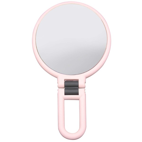 JewelryWe 15X Magnifying Mirror Dual Sided Portable Mirror Folding Rotatable Makeup Mirror with Handheld/Stand, for Bathroom, Tabletop, and Traveling, for Mother's Day