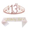 13th Birthday Pink Tiara and Pink Sash Happy 13th Birthday