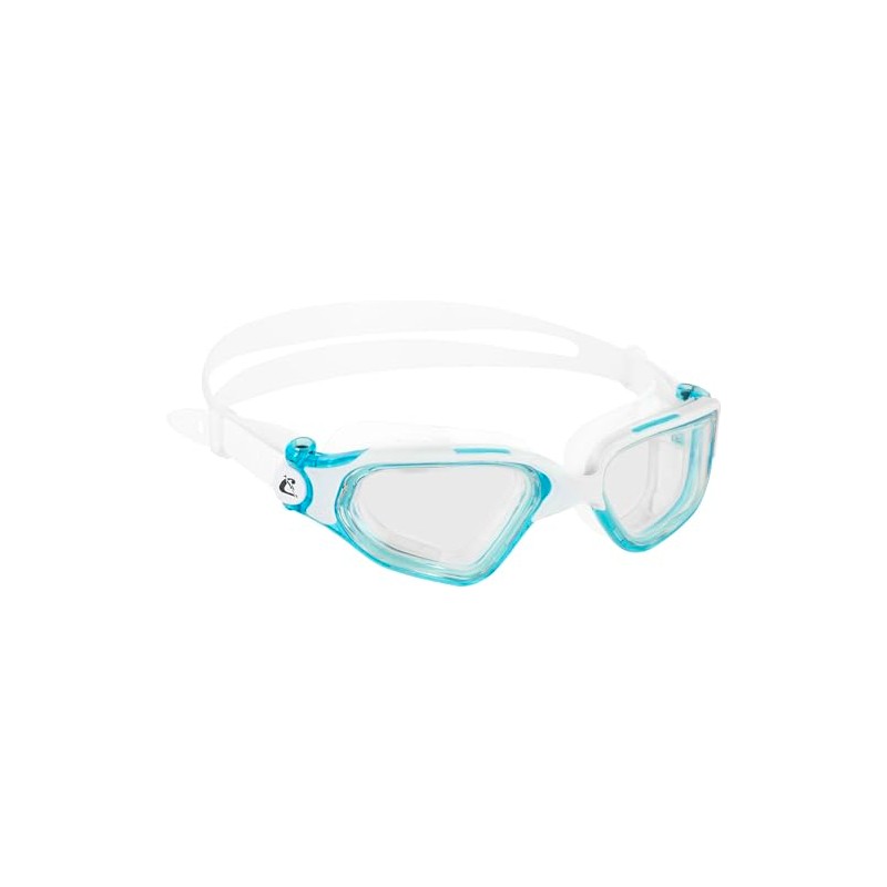 CRESSI Clear Eyes Swim Goggles, White/Aquamarine, Clear lens