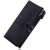 Roulens Genuine Leather Women's Wallets,Multi-Function Slim Bifold Zipper Clutch Purse,Large