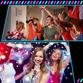 CTOSREE 1000 Pcs Holographic Neon Wristbands for Events, Water Parks, Concerts & Festivals