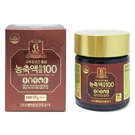 6-year Red Ginseng 100% Concentrate Liquid, 3.5 oz (100 g) (1 Month Supply), Ginsenoside Rg1+Rb1+Rg3... 12 mg/3g (daily intake), Korean Health Food