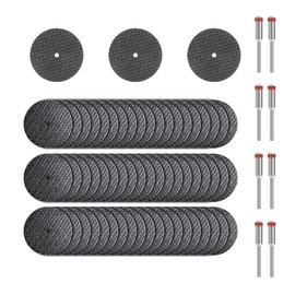 60pc Dremel Cutting Discs Set – High-Speed Mini Metal Cutting Wheels for Rotary Tools, Includes 8 Durable 3mm Mandrels for Precision Metalwork & DIY Projects