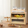 Chibakel Large Bread Box for Kitchen Countertop, Wooden Bread Bin