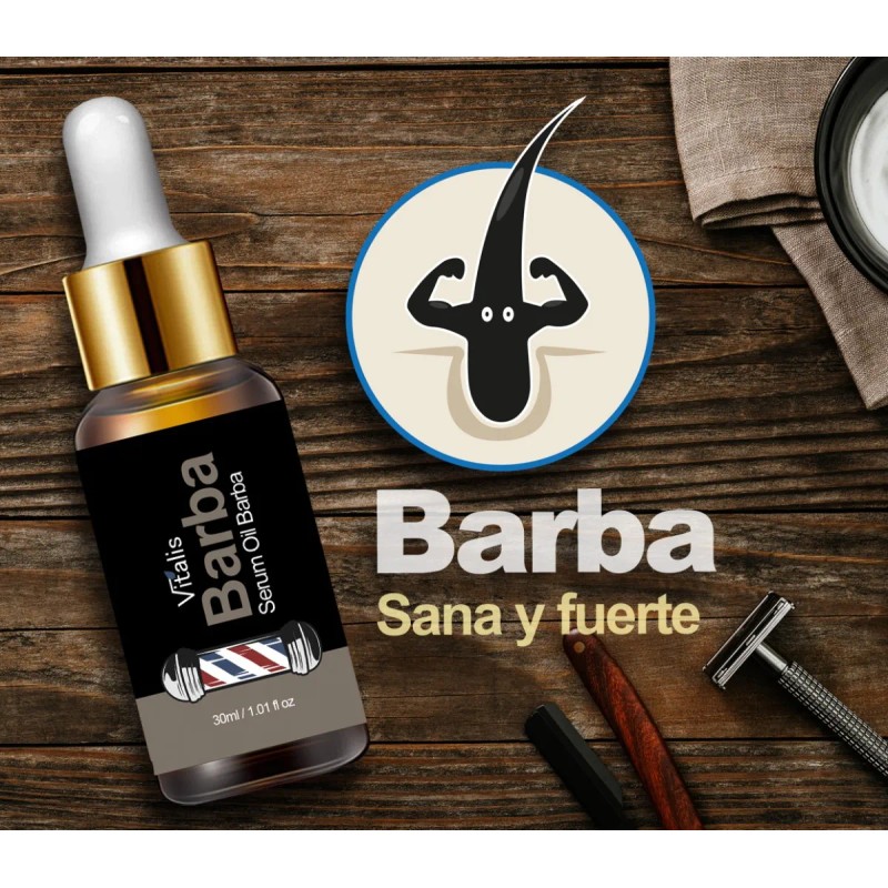 2 Esencia Aceite Para Crecer Barba Bigote Natural 30ml Natural