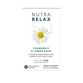 NUTRARELAX - Sleep and Calming Tea – Helps with Relaxation and Sleep – Includes Chamomile, Lemon Balm and Passionflower - 20 Enveloped Tea Bags - by Nutra Tea - Herbal Tea
