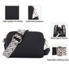 EVVE - Bolso cruzado para mujer, con triple cierre, pequeño