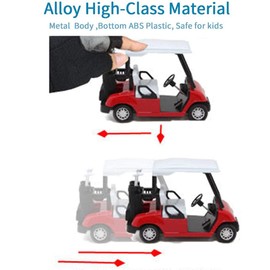 Liberty Imports 6 Pack Die-Cast Metal Golf Cart Model Toy 1:20 Scale Vehicle (4½ Inches)