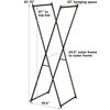 Household Essentials Valet Folding Clothes Rack, Strong Metal X-Frame, Chic