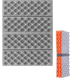 2 Pack Folding Foam Mat, IXPE Ultralight Camping Pad or Waterproof Hiking Sit Mat with Egg Nest Design, Durable Warm Outdoor Cushion for Picnic Backpacking Climbing