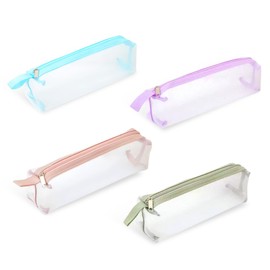 Baerice 4Pcs Travel Makeup Bag,Toiletry Bag Mesh Portable Clear Cosmetic Bags make up bags Pencil Case Makeup Brush Bag Travel Accessories Storage Bag for Women Home Office