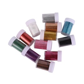OHPHCALL Nail Charms 12 Color Glitter Sequins Nail Art Powders Manicure Glitter Pigments