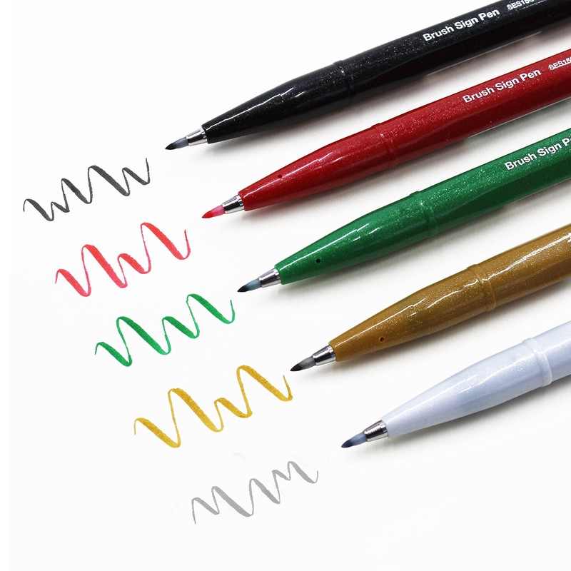 Pentel Brush Sign Pen SES15C - Calligraphy Brush Nib -