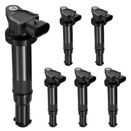 SYKRSS 6-Pack UF554 Ignition Coils Compatible with Kia Optima 2006, Compatible with Hyundai Santa Fe 2007 2008 2009, 2.0L V6 2.7L - Replaces 273013E100 UF-554 27301-3E100