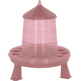 Kerbl Futterautomat Standfüßen – 2,4 L / 2 kg Rosé (Gewicht 0,305 kg, Kunststoff) 73173