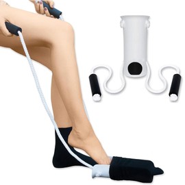 Sock Aids for Putting Socks On and Off for Men and Women, Easy to Use Than Sock Aid Stocking Slider with Three-Finger, Sock Helper with Foam Handles for Disabled Aids, Elderly