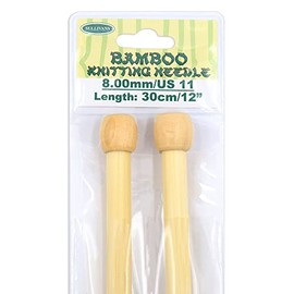 Sullivans Bamboo Knitting Needles, 30 cm x 8 mm Size
