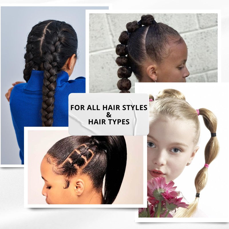 Blax Black Hair Elastics – Snag-Free Hair Ties, No-Damage Hair