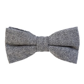 DonDon Men's Bow Tie 12 x 6 cm Checked Tied and Fully Adjustable Cotton in Tweed Style -