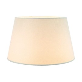 Traditional 12 Inch Cream Linen Fabric Drum Table/Pendant Lampshade 60w Maximum by Happy Homewares