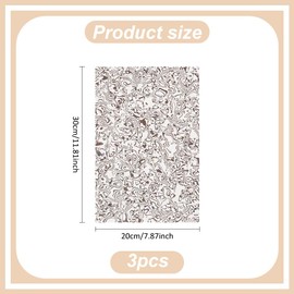 ANATTASOUL 3Pcs Abalone Shell Sticker (300mm*200mm) Abalone Sheets Veneer Imitation Abalone Hand Stickers for Craft Handmade Decoration with Backside Tape