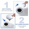 Universal 2-in-1 Bathroom Sink Stopper - Chrome Pop Up Sink