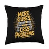 More Cubes Fewer Problems Speedsolving Puzzle Master Throw Pillow
