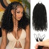 WOWANGEL Kinky Curly Crochet Hair Extensions,14 Inch,Natural Black,1 Pack