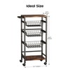 5-Tier Snack Organizer Cart with 3 Height Adjustable Pull-Out Baskets