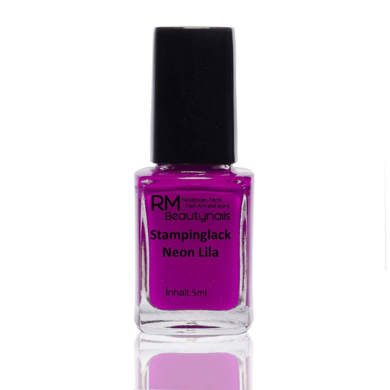 Stamping Nail Polish Neon Set Red Yellow Green Pink Purple
