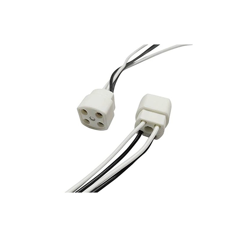 TWDRTDD G10Q 4-Pin Tube Light Socket,Ceramics 4-Pin G10Q Base Socket