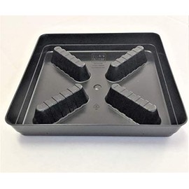 Square Plant Saucer Plastic Plant Trays with Plant Riser Pot Elevator for Indoor Plant pots and Outdoor Potted Plants Planter Tray Water Drainage drip Tray 10-inch by square farmer (10-Pack)