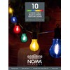 NOMA Connectable Bulb Festoon Garden Lights, 10 Multicolour LED's, 6.8