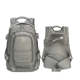 American Warehouse Hiking Backpack Outdoor Camping Travel Daypack Durable Bag Tactical Waterproof Backpackcolor: 08002A Grey, size: 17inches