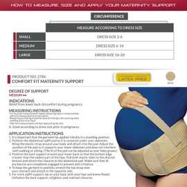 OTC Maternity Support, Abdominal Uplift Panel, Lower Back Cradle, Elastic, Medium