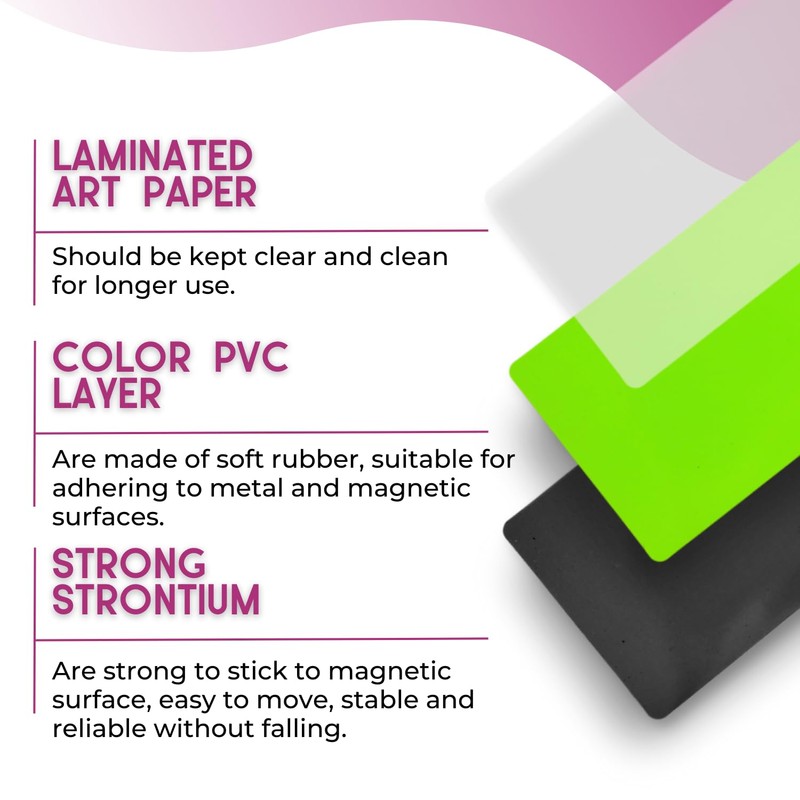 Full Colored Dry Erase Magnetic Labels (3x2 x 40 pcs)